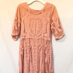 Orange Creek lacy pink dress